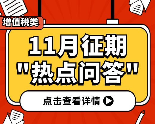 【增值税类】十一月征期您关注的热点问题解答！